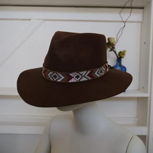 Brown Scala Fedora | Southwestern Band SCALA WOOL FELT SALE - KHAKI & BROWN LARGE ONLY SALE – The  main image 2